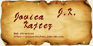 Jovica Kajtez vizit kartica